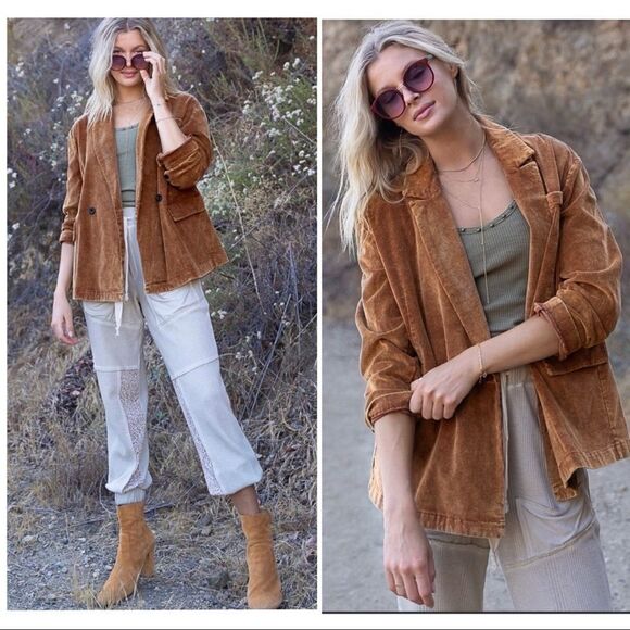 Copy - POL Casual Cotton Corduroy Jacket in Caramel - Picture 5 of 12